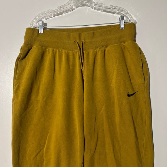 Nike Sportswear High waisted Mustard Yellow Tapered Jogger Sweatpants Womans XL - Picture 2 of 7